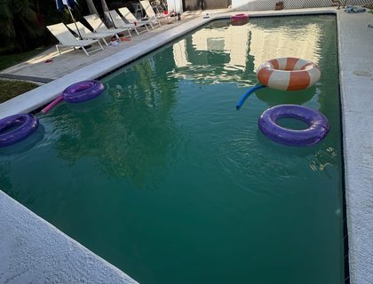 Algae bloom treated and filtered clear — green pool recovery in Vero Beach, FL