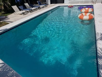Algae bloom treated and filtered clear — green pool recovery in Vero Beach, FL