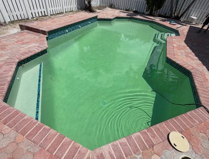 Green-to-clean on a screened pool — green pool recovery in Vero Beach, FL