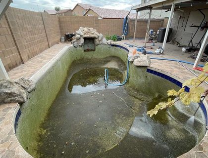 Neglected pool deep cleaned — green pool recovery in Vero Beach, FL